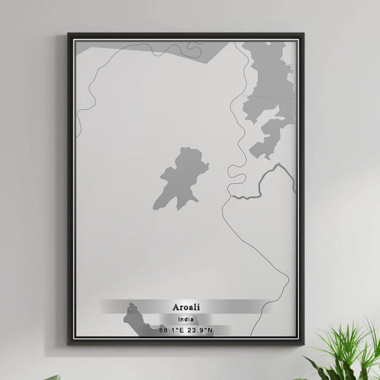 ROAD MAP OF AROALI, INDIA BY MAPBAKES