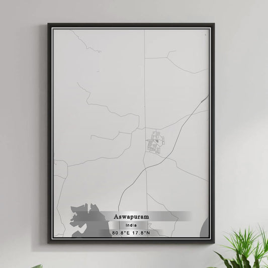 ROAD MAP OF ASWAPURAM, INDIA BY MAPBAKES