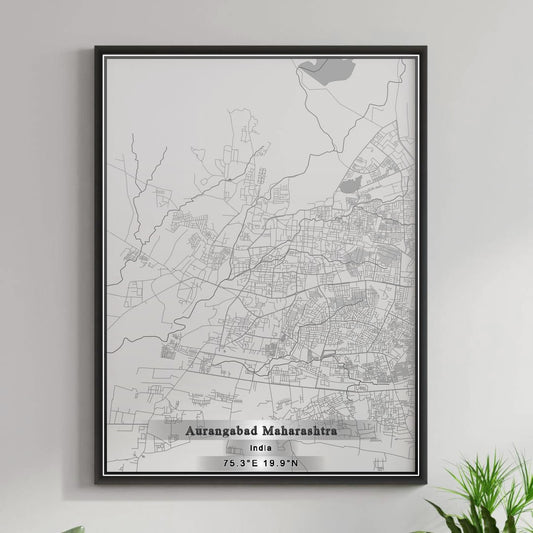 ROAD MAP OF AURANGABAD MAHARASHTRA, INDIA BY MAPBAKES