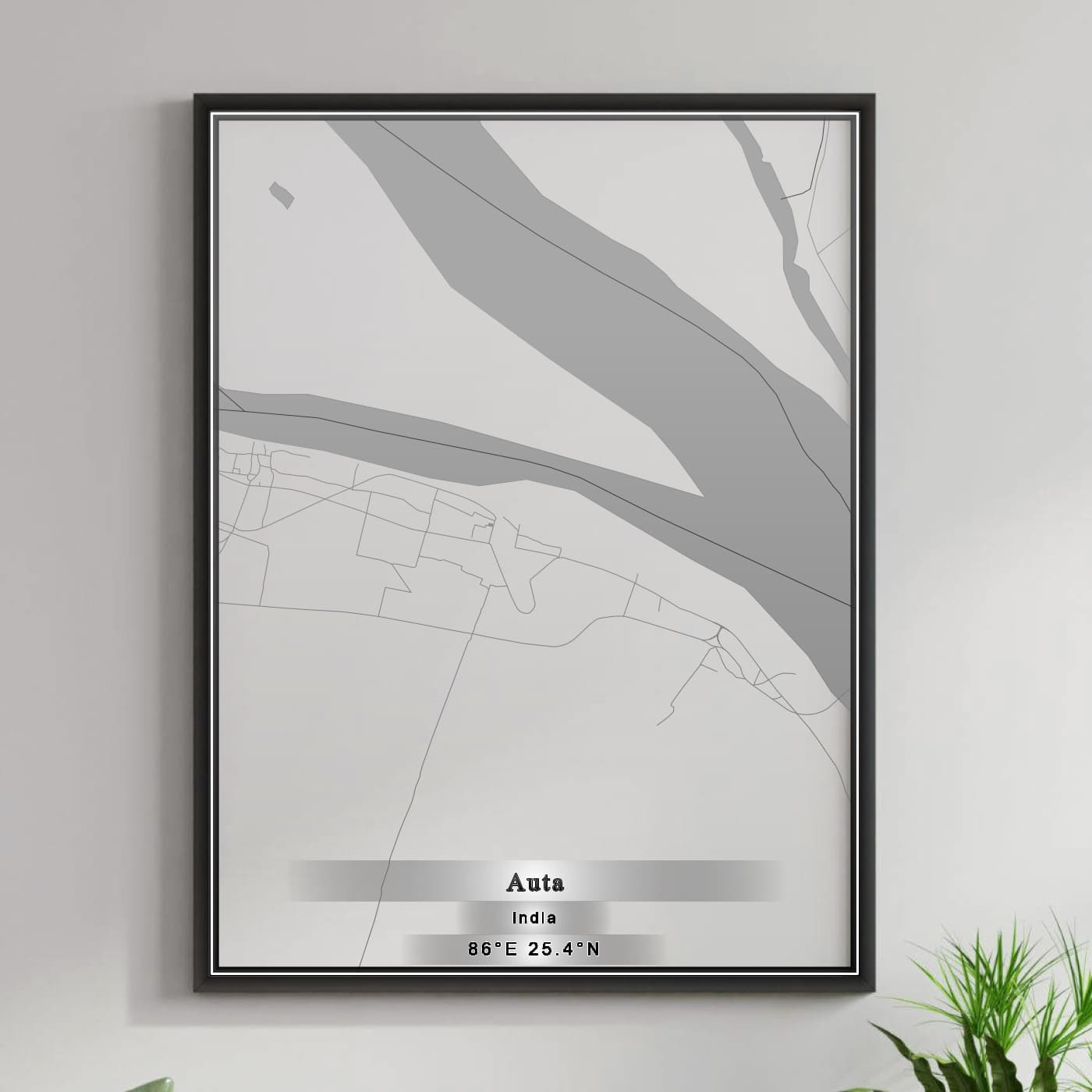 ROAD MAP OF AUTA, INDIA BY MAPBAKES