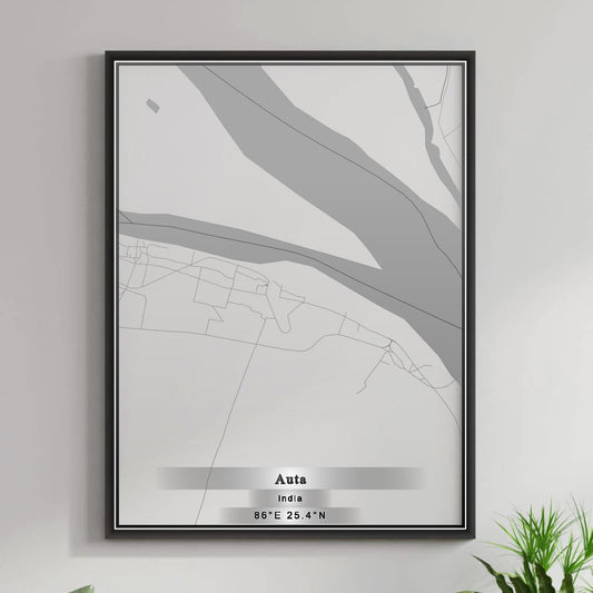 ROAD MAP OF AUTA, INDIA BY MAPBAKES