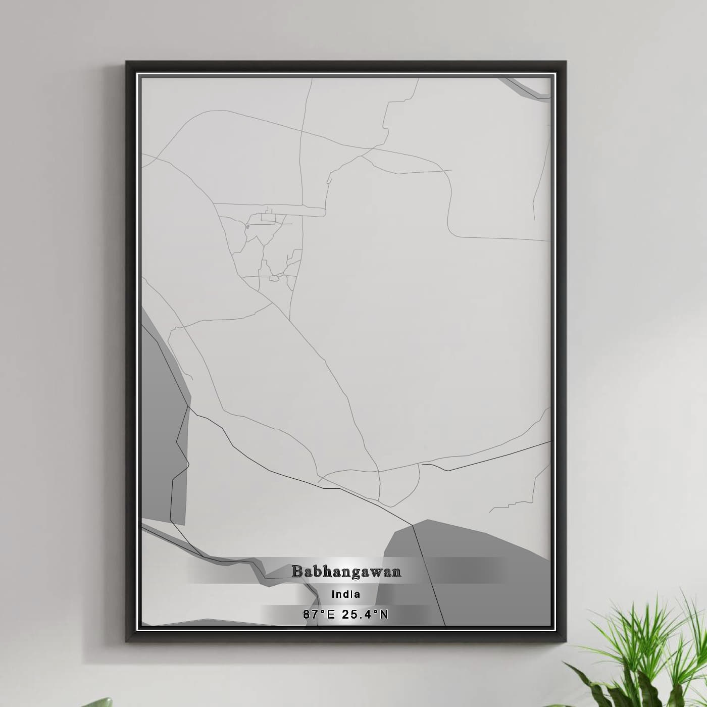 ROAD MAP OF BABHANGAWAN, INDIA BY MAPBAKES