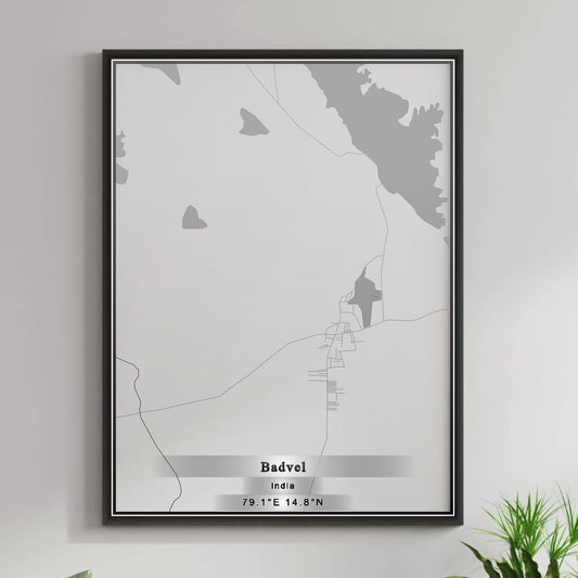 ROAD MAP OF BADVEL, INDIA BY MAPBAKES