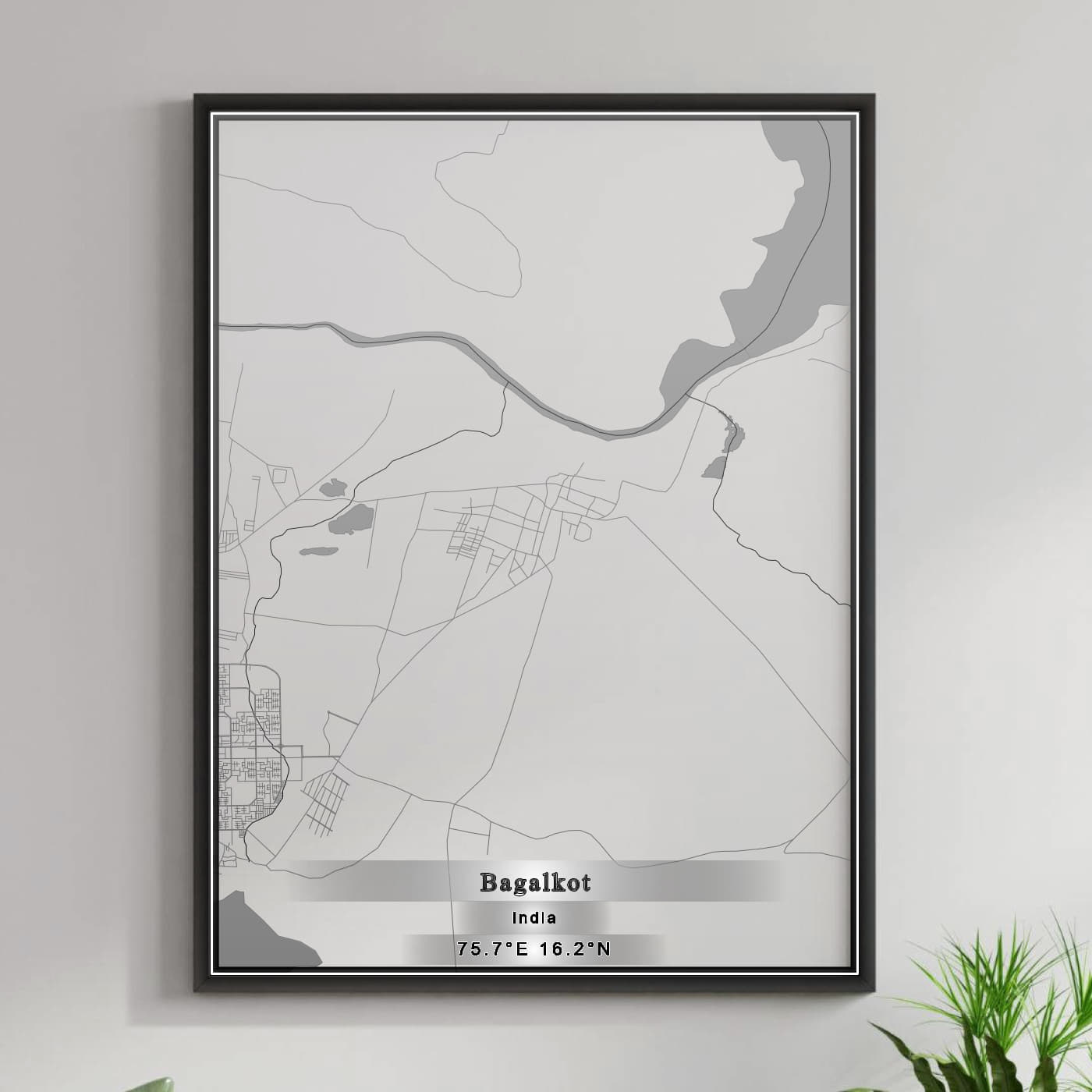 ROAD MAP OF BAGALKOT, INDIA BY MAPBAKES