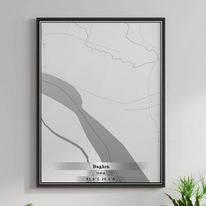 ROAD MAP OF BAGHRA, INDIA BY MAPBAKES