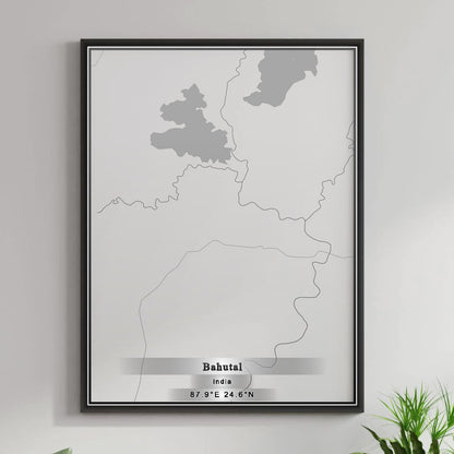 ROAD MAP OF BAHUTAL, INDIA BY MAPBAKES