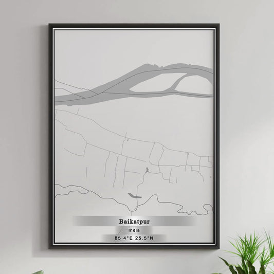 ROAD MAP OF BAIKATPUR, INDIA BY MAPBAKES