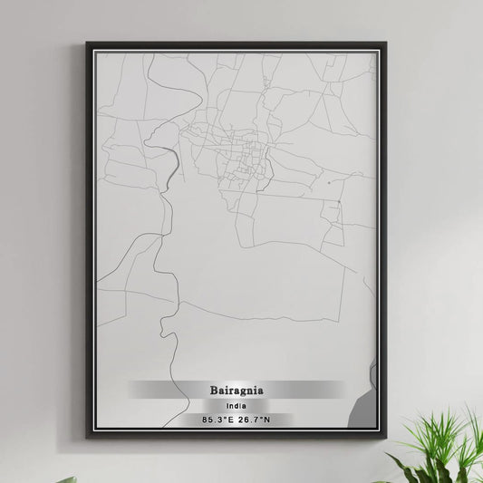 ROAD MAP OF BAIRAGNIA, INDIA BY MAPBAKES