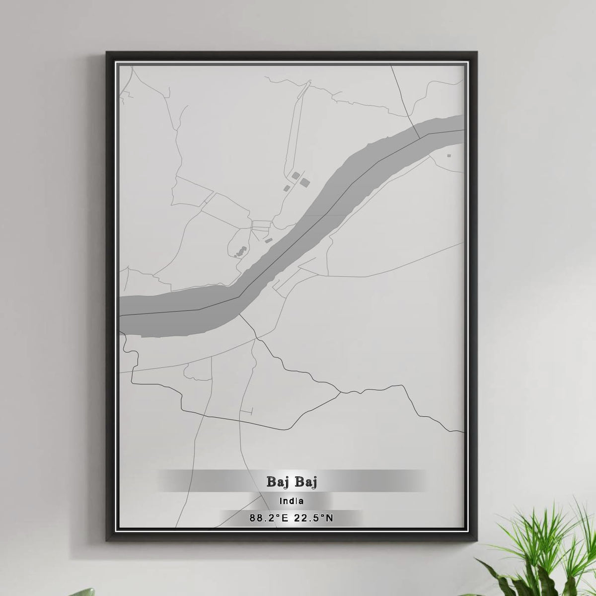 ROAD MAP OF BAJ BAJ, INDIA BY MAPBAKES