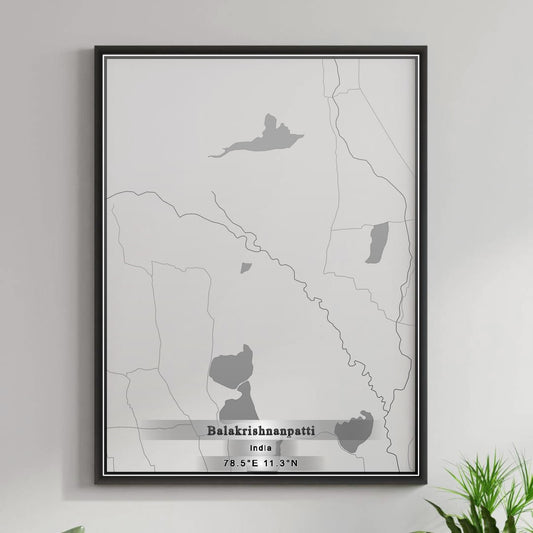 ROAD MAP OF BALAKRISHNANPATTI, INDIA BY MAPBAKES