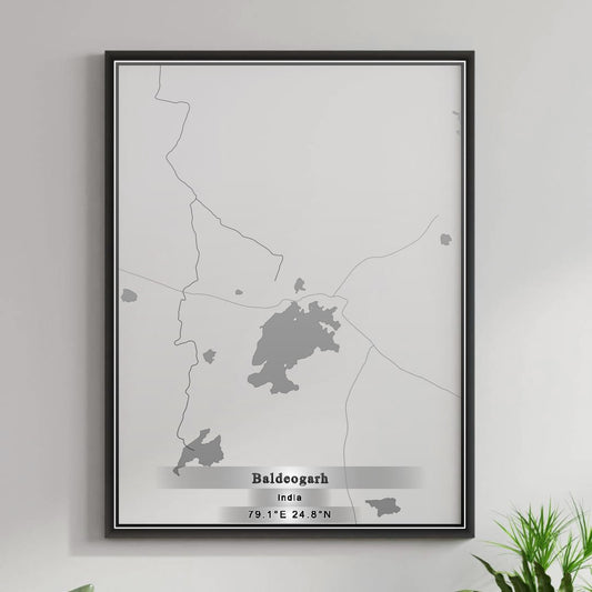 ROAD MAP OF BALDEOGARH, INDIA BY MAPBAKES