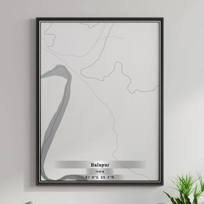 ROAD MAP OF BALUPUR, INDIA BY MAPBAKES