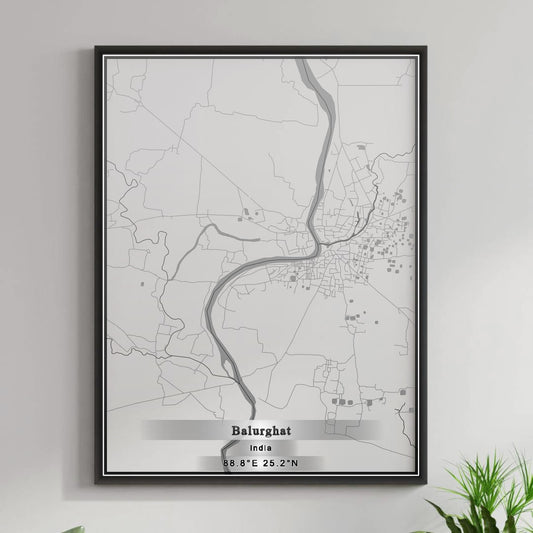 ROAD MAP OF BALURGHAT, INDIA BY MAPBAKES