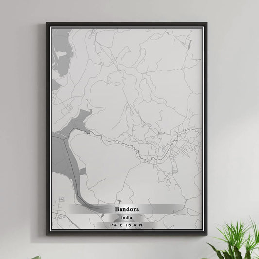 ROAD MAP OF BANDORA, INDIA BY MAPBAKES