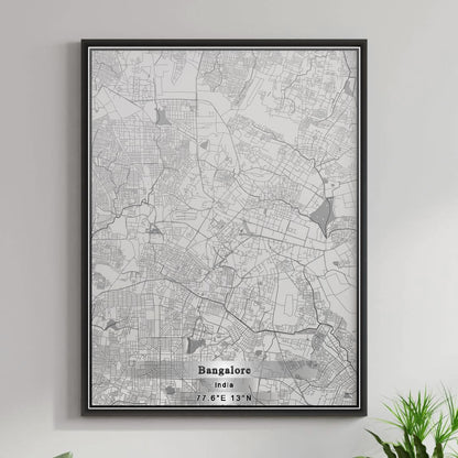 ROAD MAP OF BANGALORE, INDIA BY MAPBAKES