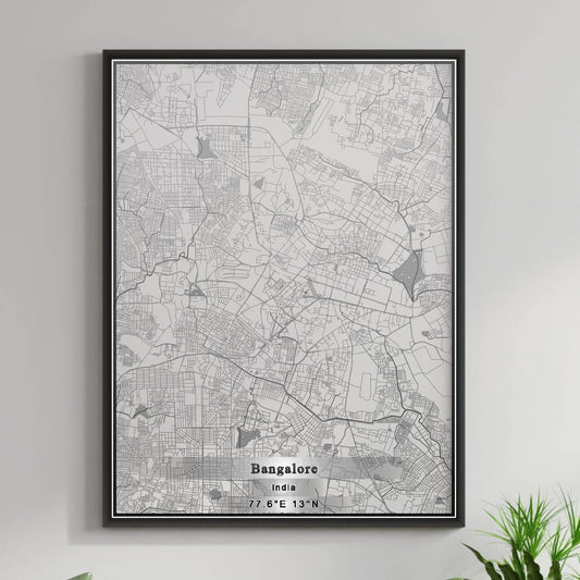 ROAD MAP OF BANGALORE, INDIA BY MAPBAKES