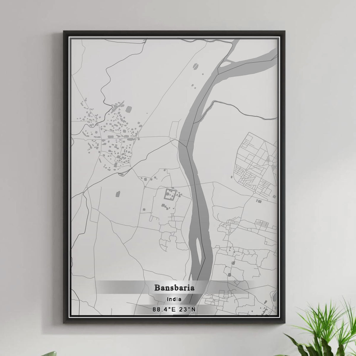 ROAD MAP OF BANSBARIA, INDIA BY MAPBAKES