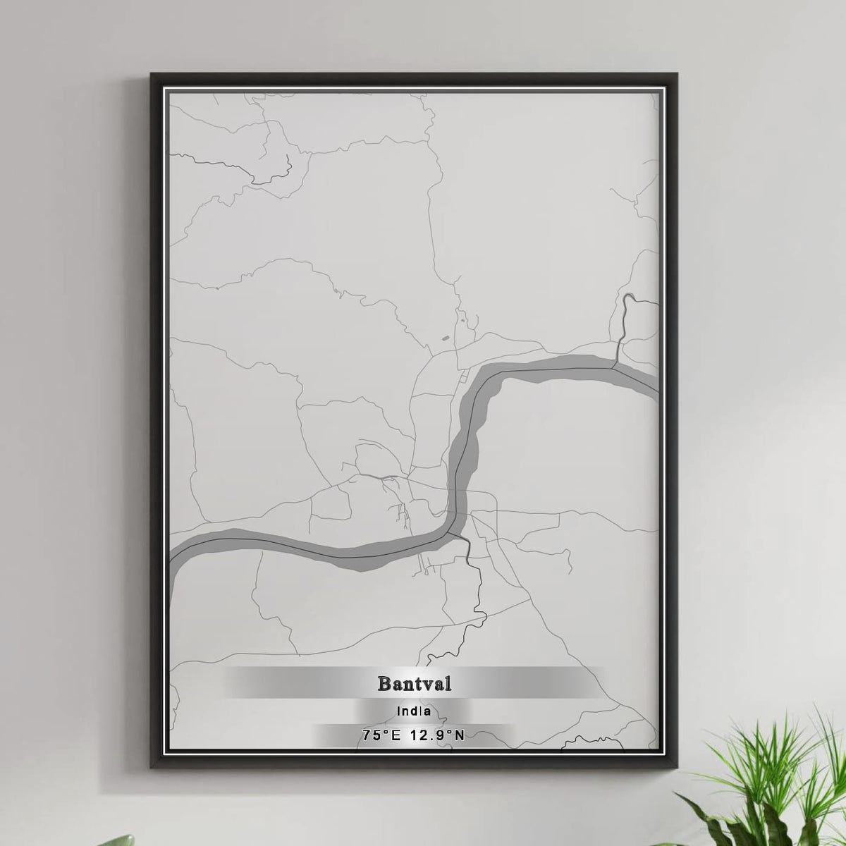 ROAD MAP OF BANTVAL, INDIA BY MAPBAKES