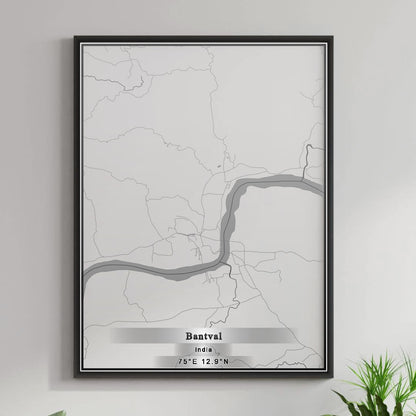 ROAD MAP OF BANTVAL, INDIA BY MAPBAKES