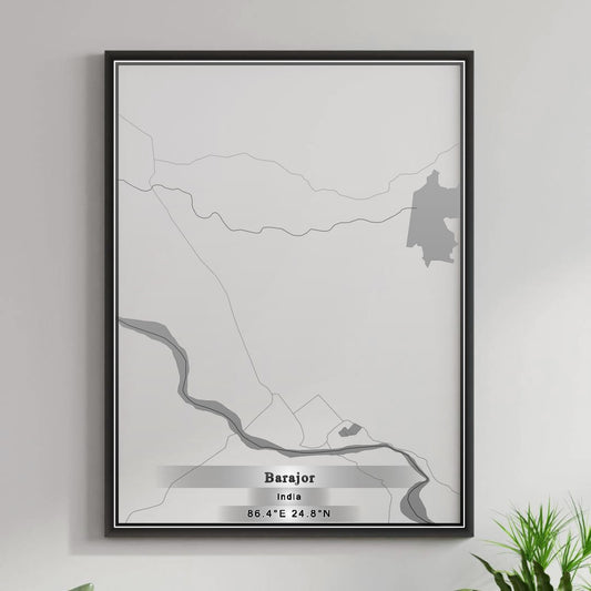 ROAD MAP OF BARAJOR, INDIA BY MAPBAKES