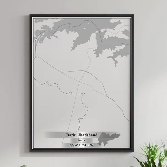 ROAD MAP OF BARHI JHARKHAND, INDIA BY MAPBAKES