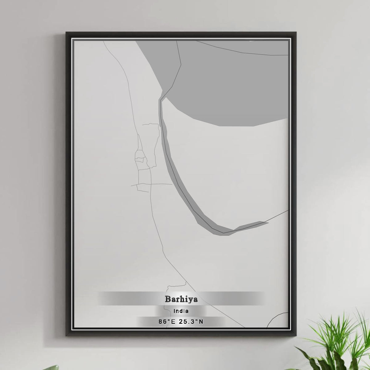 ROAD MAP OF BARHIYA, INDIA BY MAPBAKES