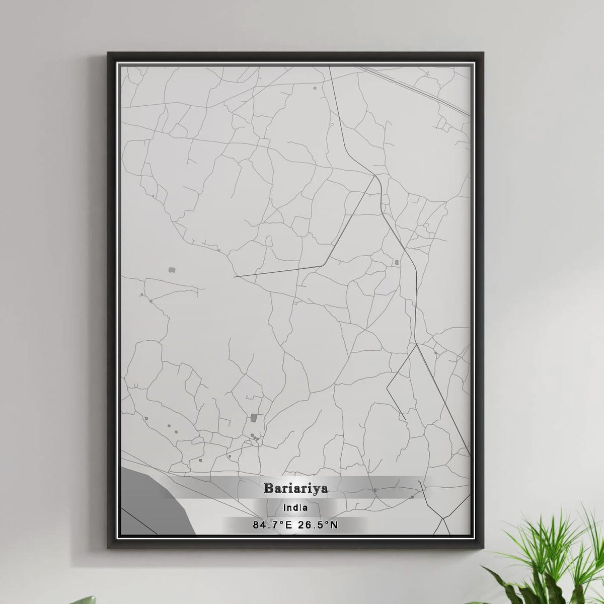 ROAD MAP OF BARIARIYA, INDIA BY MAPBAKES