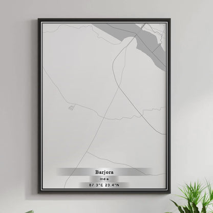 ROAD MAP OF BARJORA, INDIA BY MAPBAKES