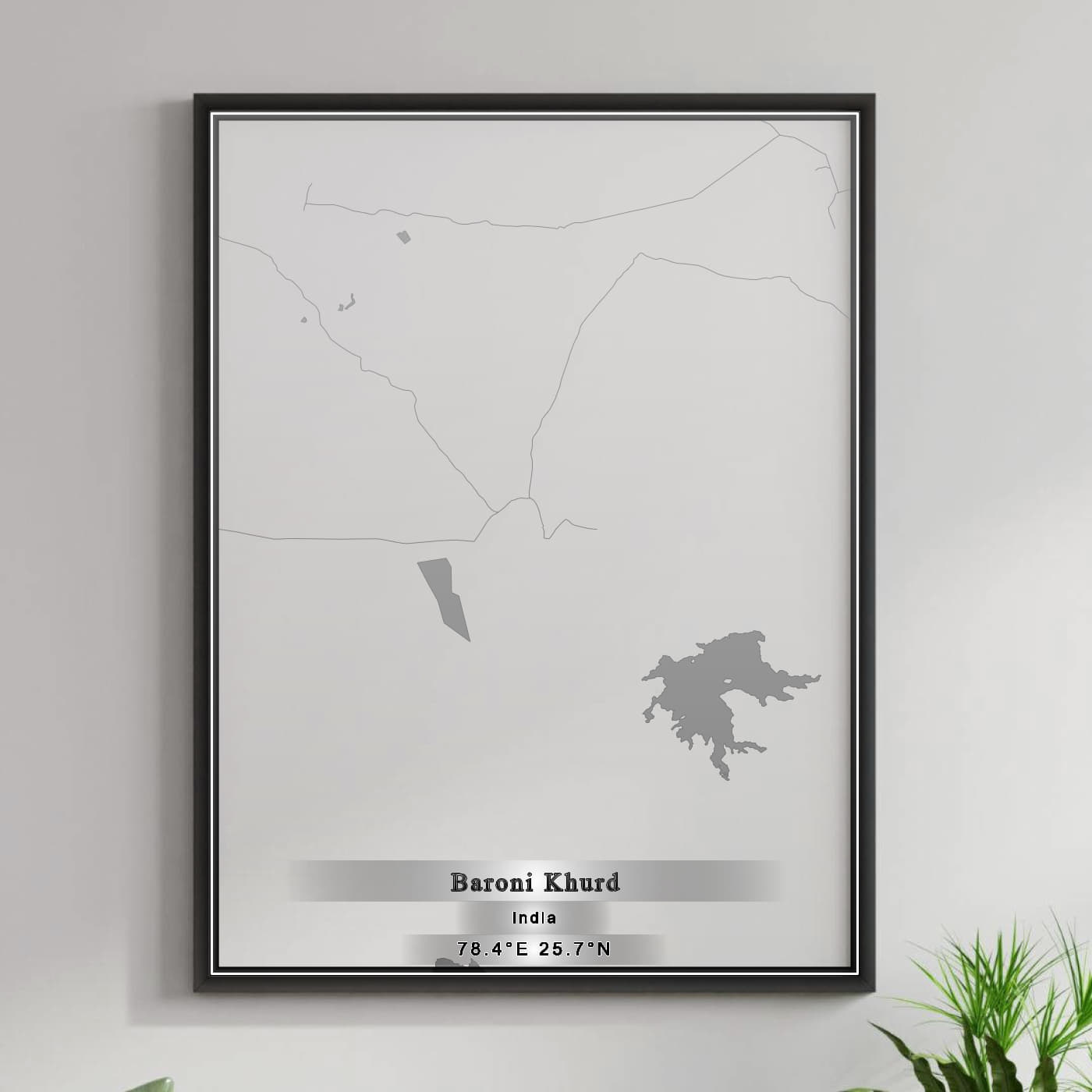 ROAD MAP OF BARONI KHURD, INDIA BY MAPBAKES