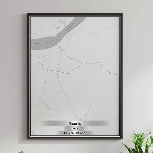 ROAD MAP OF BAURIA, INDIA BY MAPBAKES