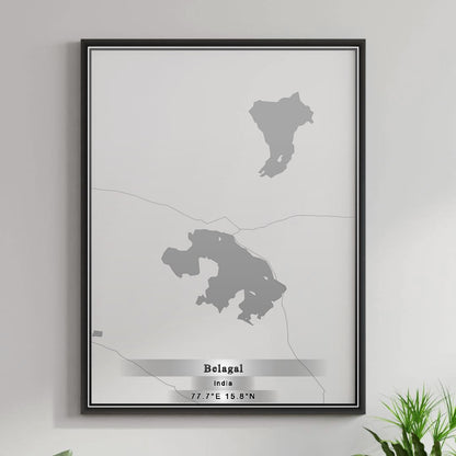 ROAD MAP OF BELAGAL, INDIA BY MAPBAKES