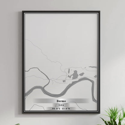 ROAD MAP OF BERMO, INDIA BY MAPBAKES