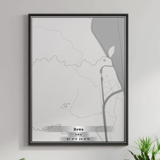 ROAD MAP OF BEWA, INDIA BY MAPBAKES