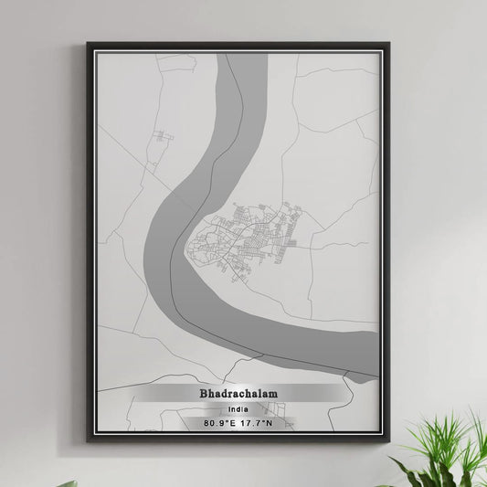 ROAD MAP OF BHADRACHALAM, INDIA BY MAPBAKES