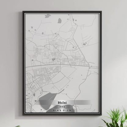 ROAD MAP OF BHILAI, INDIA BY MAPBAKES