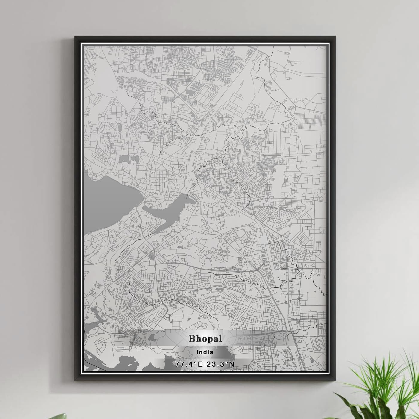 ROAD MAP OF BHOPAL, INDIA BY MAPBAKES