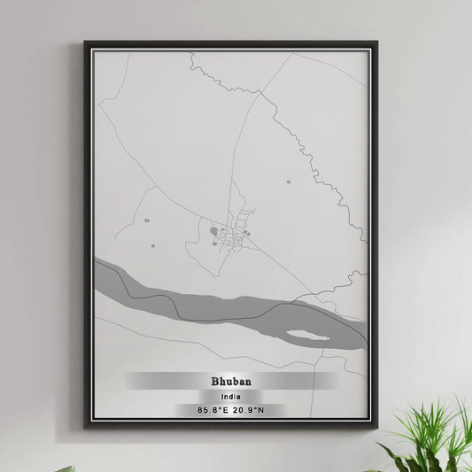 ROAD MAP OF BHUBAN, INDIA BY MAPBAKES