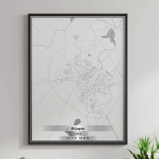 ROAD MAP OF BIJAPUR, INDIA BY MAPBAKES