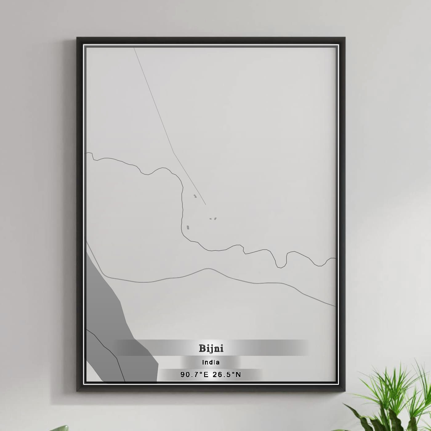 ROAD MAP OF BIJNI, INDIA BY MAPBAKES