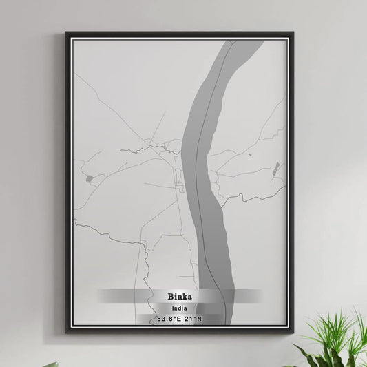 ROAD MAP OF BINKA, INDIA BY MAPBAKES