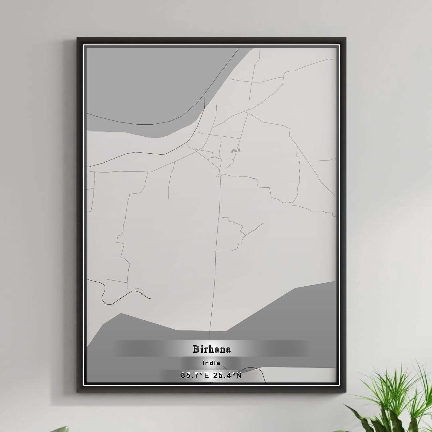 ROAD MAP OF BIRHANA, INDIA BY MAPBAKES