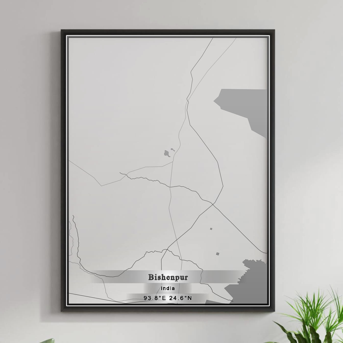 ROAD MAP OF BISHENPUR, INDIA BY MAPBAKES