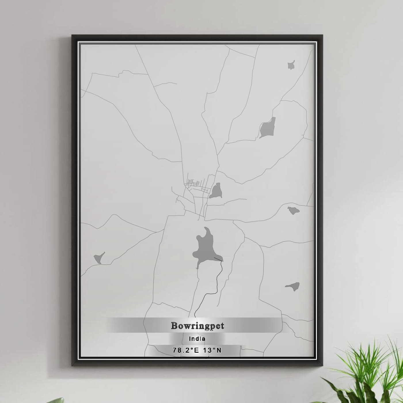 ROAD MAP OF BOWRINGPET, INDIA BY MAPBAKES