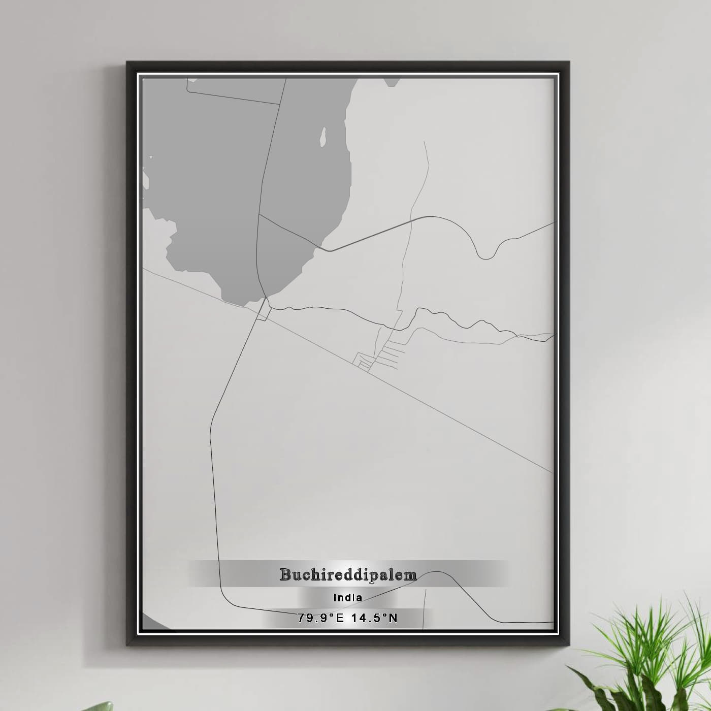 ROAD MAP OF BUCHIREDDIPALEM, INDIA BY MAPBAKES