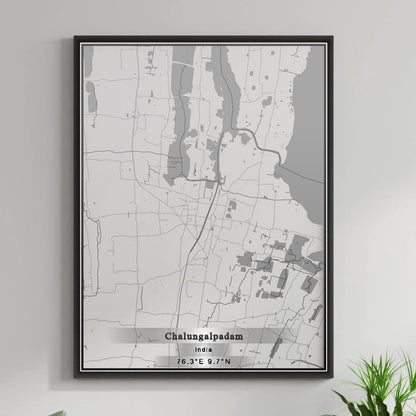 ROAD MAP OF CHALUNGALPADAM, INDIA BY MAPBAKES