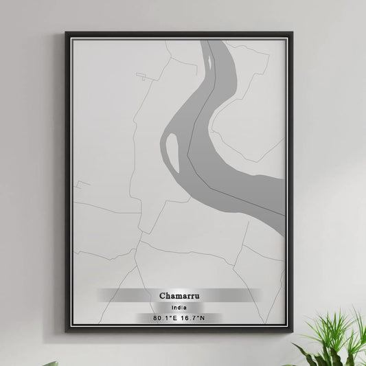 ROAD MAP OF CHAMARRU, INDIA BY MAPBAKES