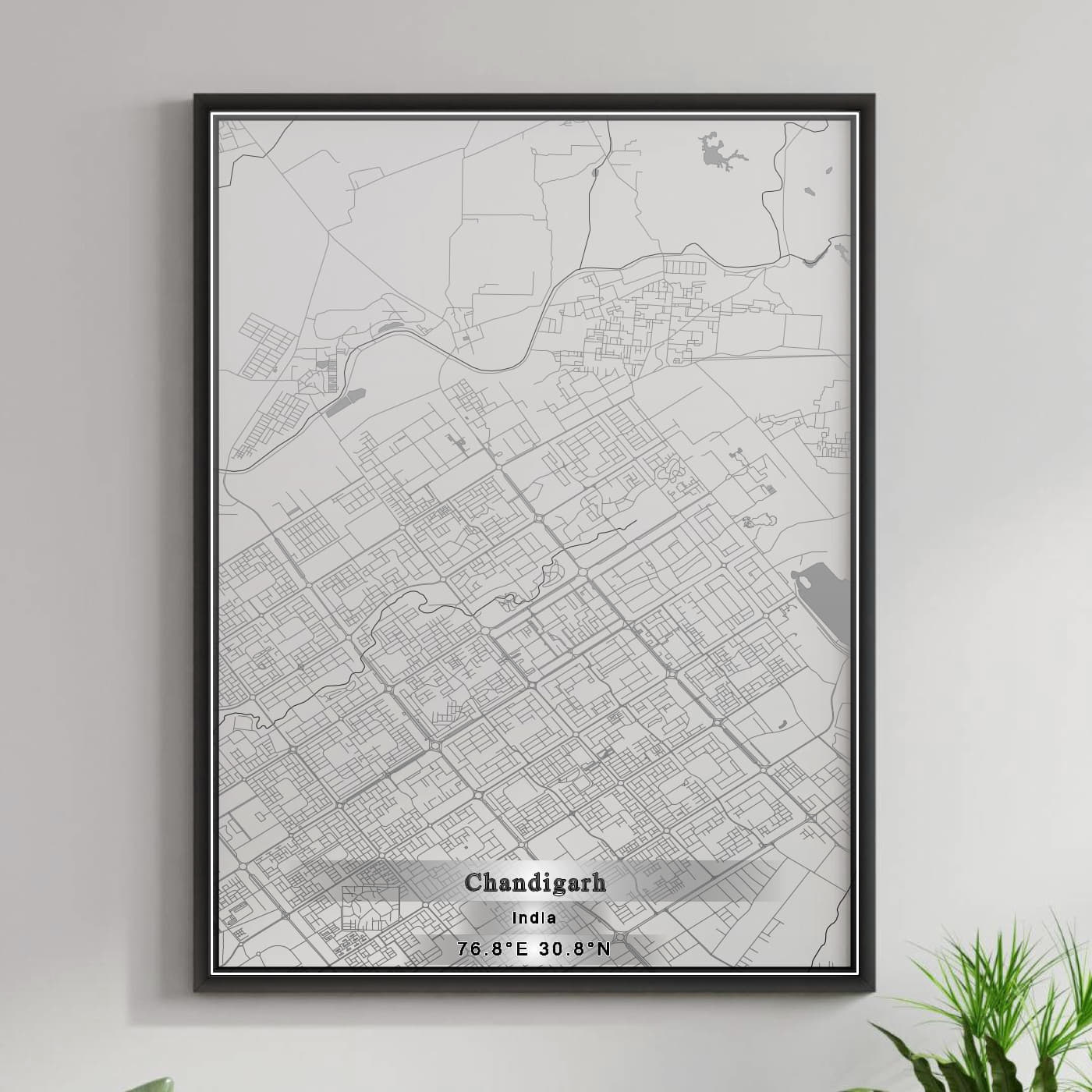 ROAD MAP OF CHANDIGARH, INDIA BY MAPBAKES