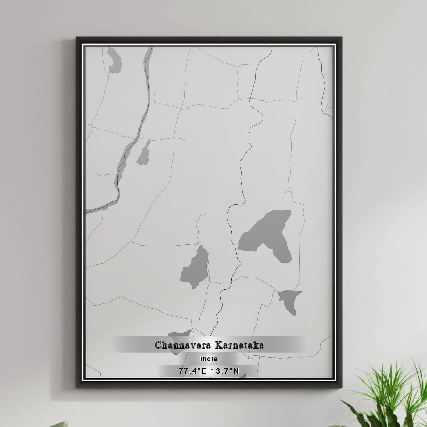 ROAD MAP OF CHANNAVARA KARNATAKA, INDIA BY MAPBAKES