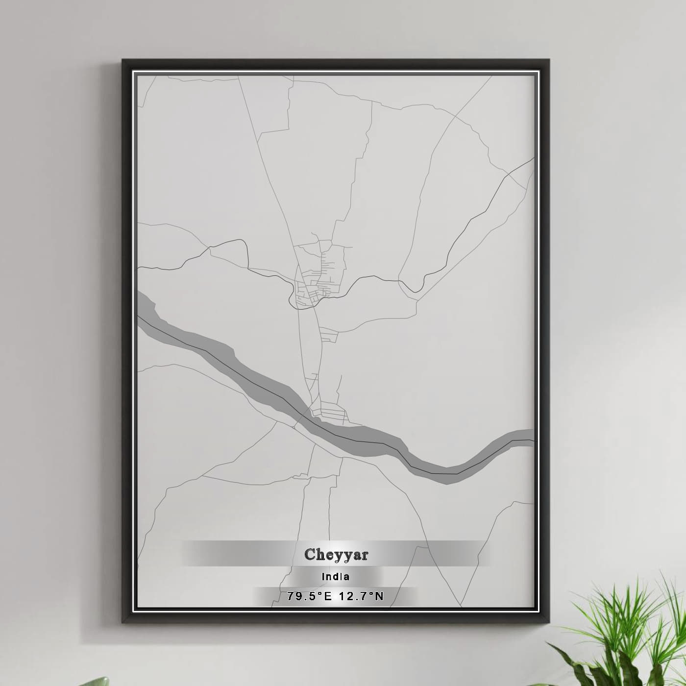 ROAD MAP OF CHEYYAR, INDIA BY MAPBAKES