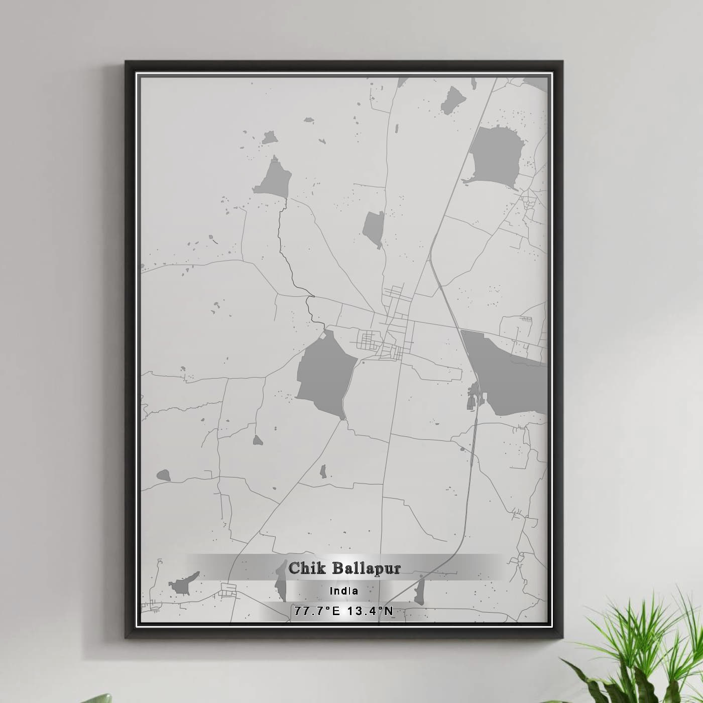 ROAD MAP OF CHIK BALLAPUR, INDIA BY MAPBAKES